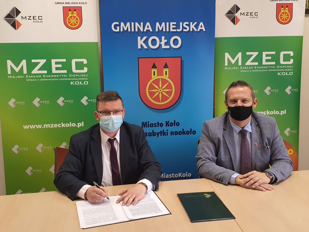 Burmistrz Krzysztof Witkowski i Prezez MZEC
